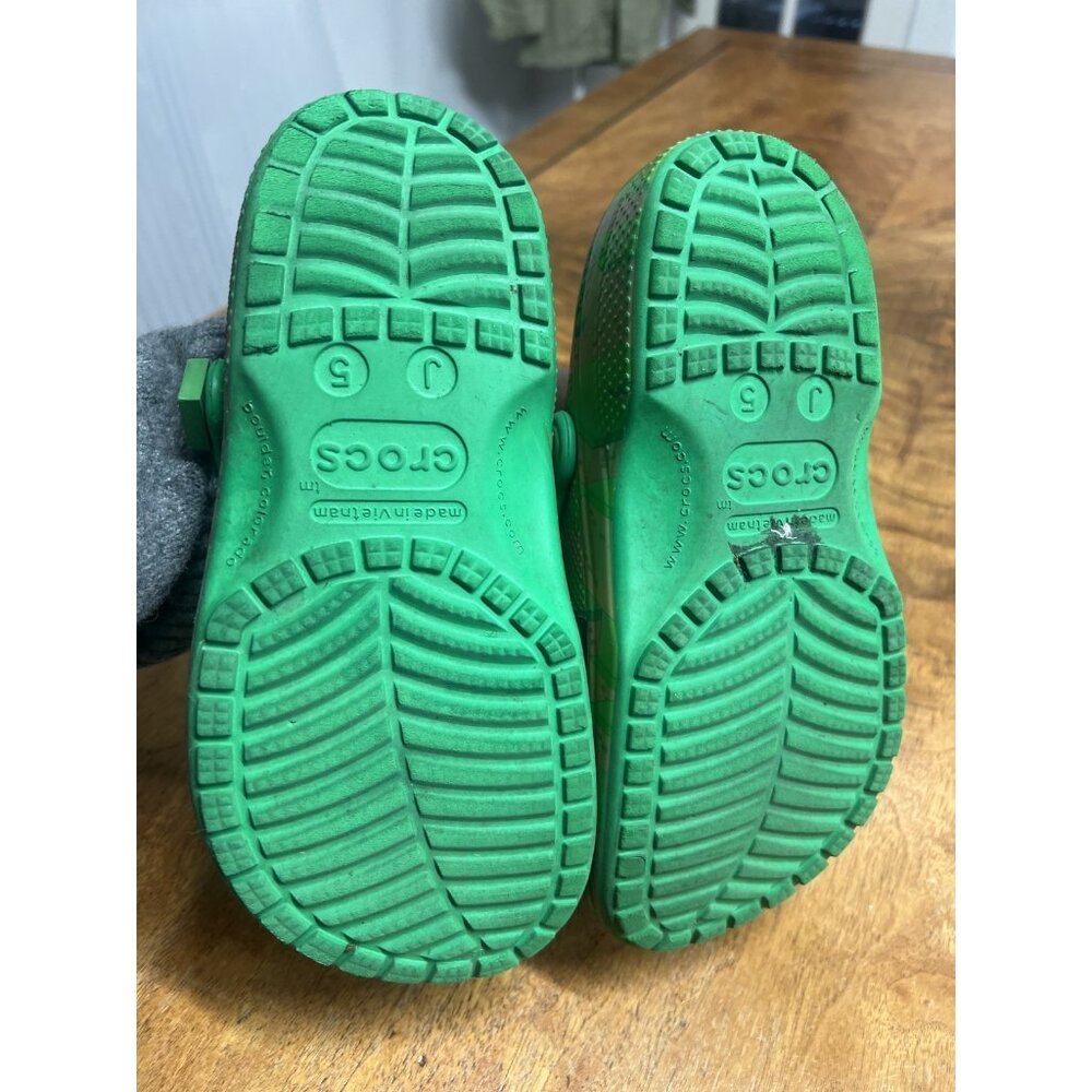 Minecraft Crocs Juniors Size 5 Meets Adventure LIMITED EDITION Beach Shoes Green - Picture 6 of 6